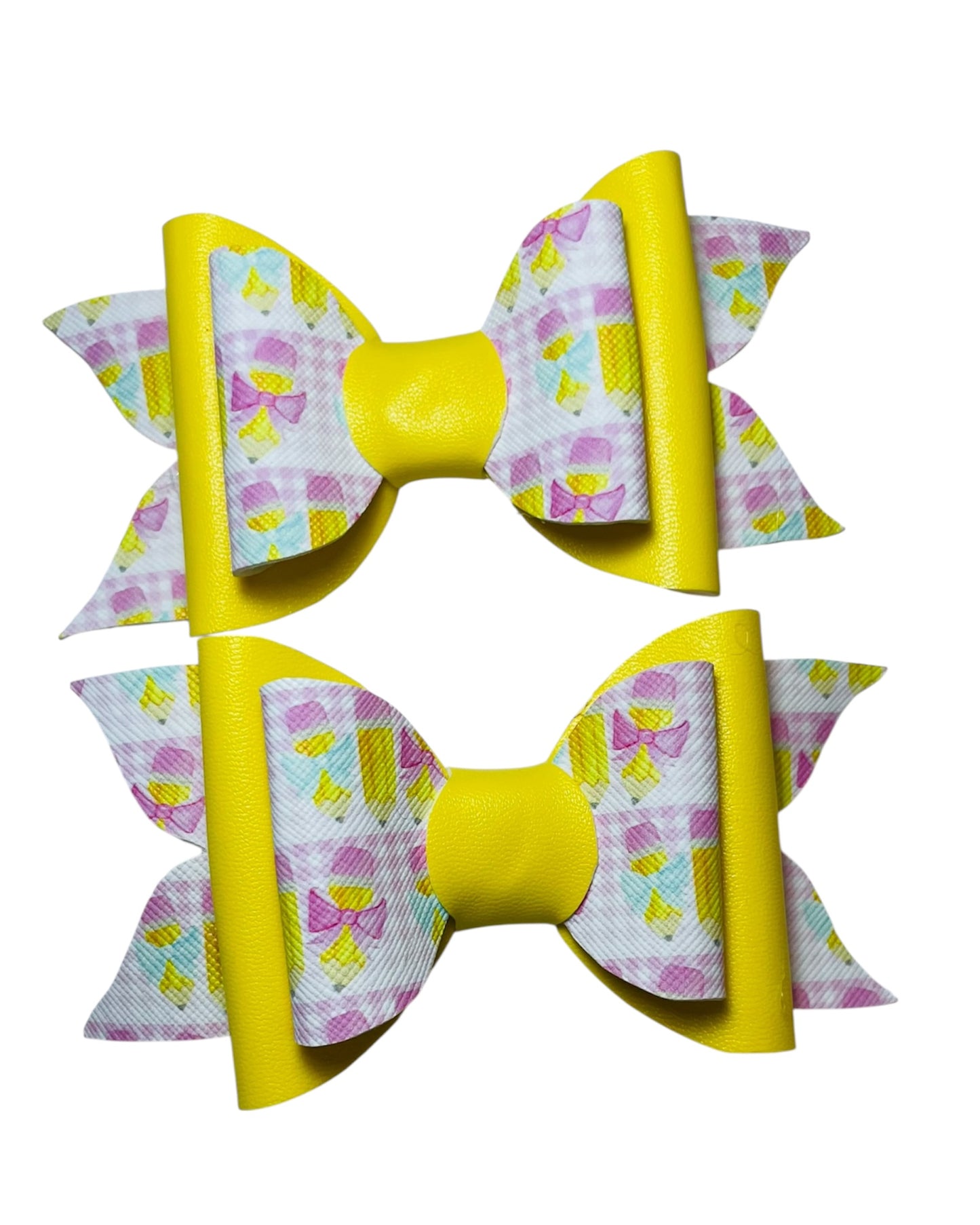 Yellow vinyl bow